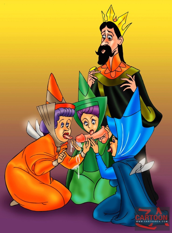 fauna the fairy,flora the fairy,king stefan,merryweather the fairy
