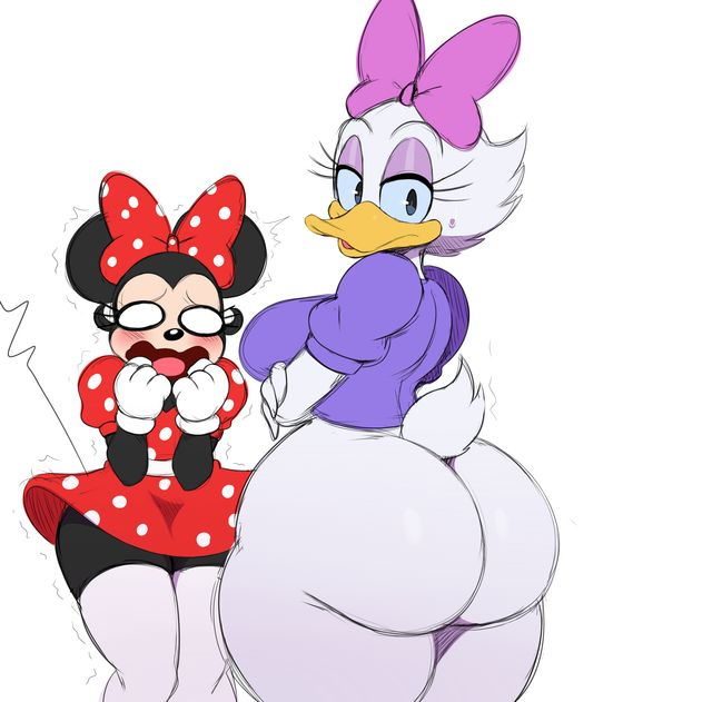 daisy duck,minnie mouse