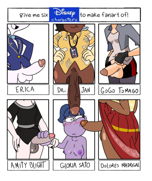 amity blight,dolores madrigal,dr. jan,erica (mickey mouse shorts),gloria sato,gogo tomago