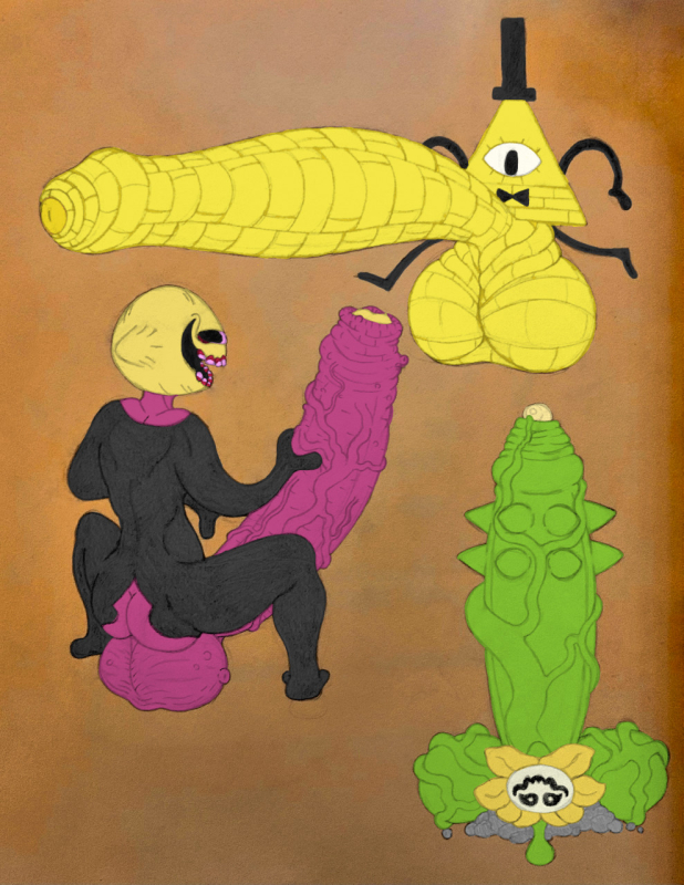 bill cipher,flowey the flower,lemon demon,monster (fnf),monster (friday night funkin)