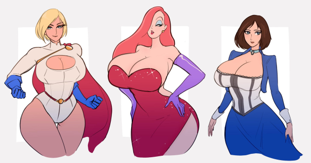 elizabeth,elizabeth comstock,jessica rabbit,power girl