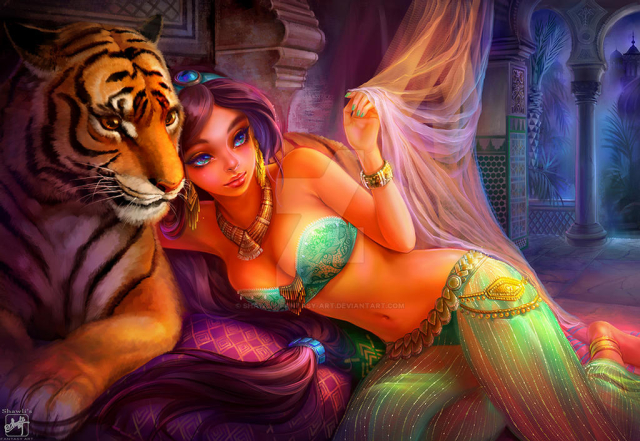 princess jasmine,rajah