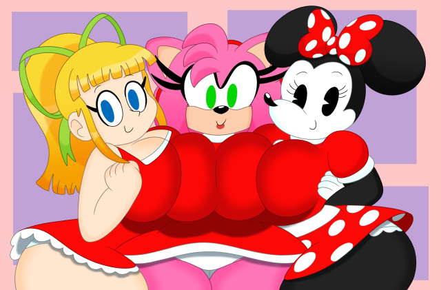 amy rose,minnie mouse,roll