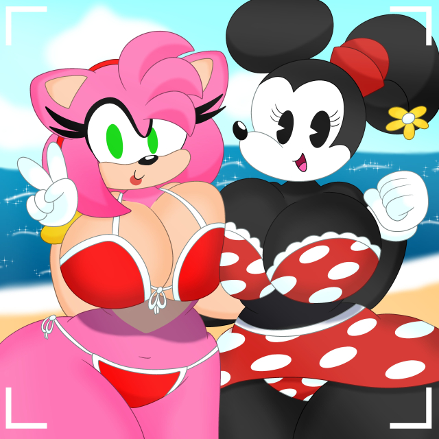 amy rose,minnie mouse